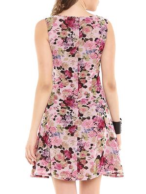 pink floral a-line dress - 10681695 - Standard Image - 3