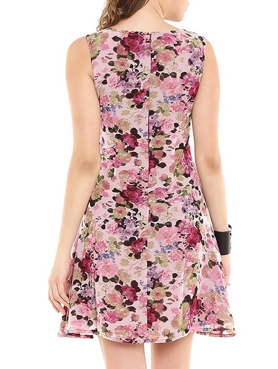pink floral a-line dress - 10681695 - Zoom Image - 3