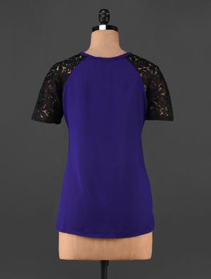 colorblock georgette top - 1069432 - Standard Image - 3