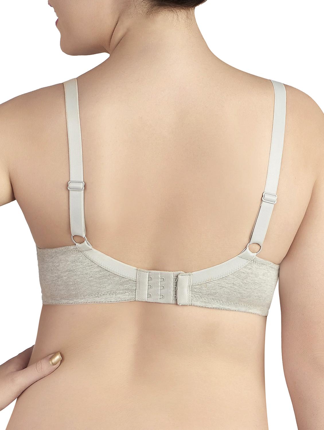 grey cotton balconette bra - 10699023 - Zoom Image - 3