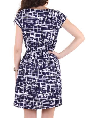 navy blue poly crepe dress - 10720028 - Standard Image - 3