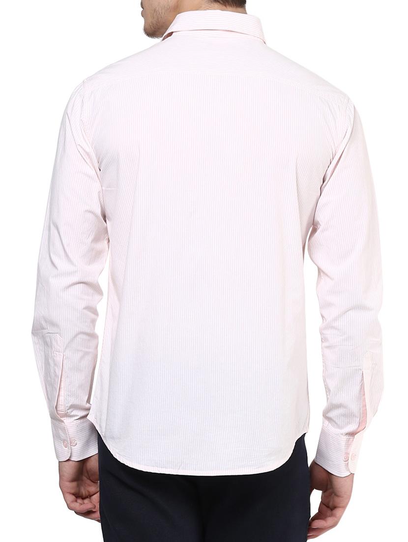 pink, white cotton casual shirt - 10736491 - Zoom Image - 3