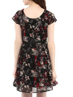 black printed casual dress - 10742930 - Standard Image - 3