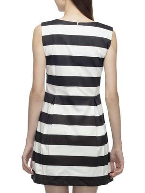 black cotton a-line dress - 10743723 - Standard Image - 3