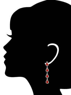 red metal alloy earring - 10751871 - Standard Image - 3