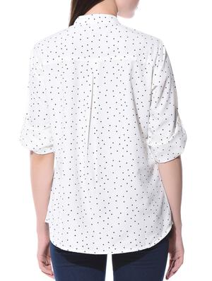 little star poly crepe white top - 10790728 - Standard Image - 3
