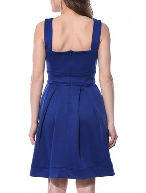 blue polyester fit & flare dress - 10805971 - Standard Image - 3