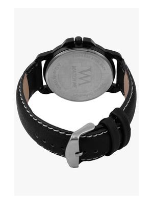 black leather analogue watch - 10809497 - Standard Image - 3