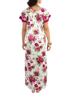 pink satin sleepshirts & nighty - 10809808 - Standard Image - 3