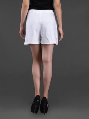 white cotton lycra short - 1081304 - Standard Image - 3