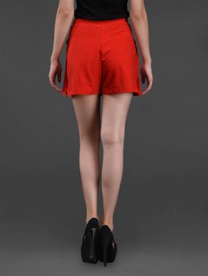 red cotton lycra short - 1081305 - Standard Image - 3