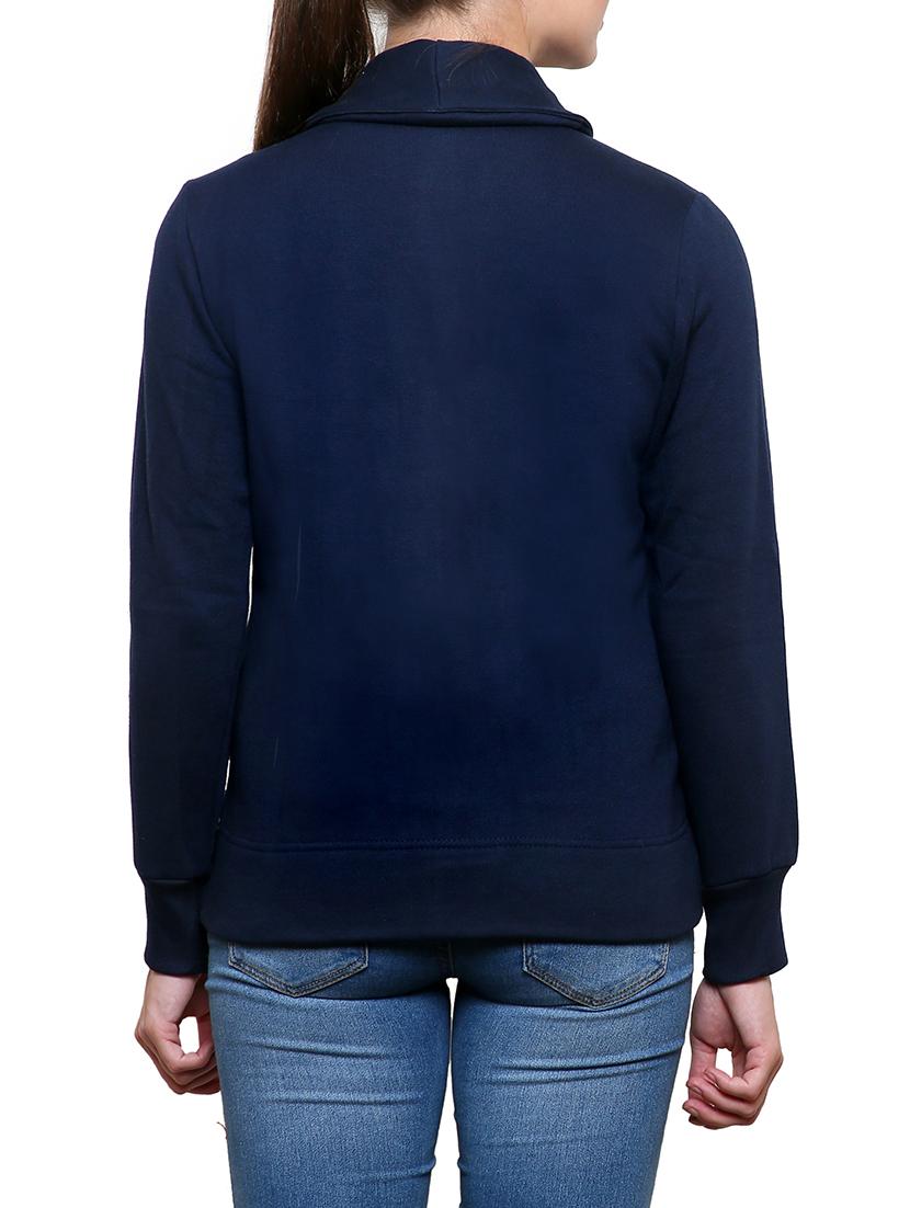 navy cotton fleece jacket - 1081359 - Zoom Image - 3