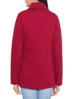 Maroon cotton fleece jacket - 1081378 - Standard Image - 3