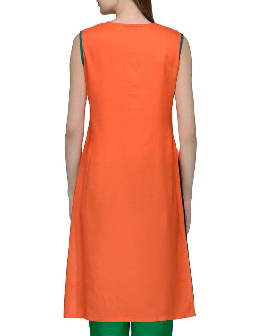 straight embroidered kurta - 10819845 - Zoom Image - 3