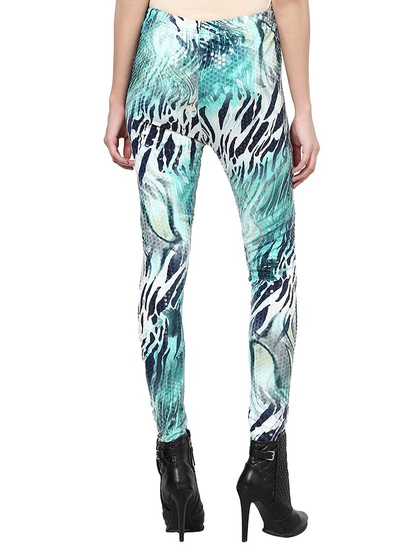 green polyester leggings - 10823579 - Zoom Image - 3