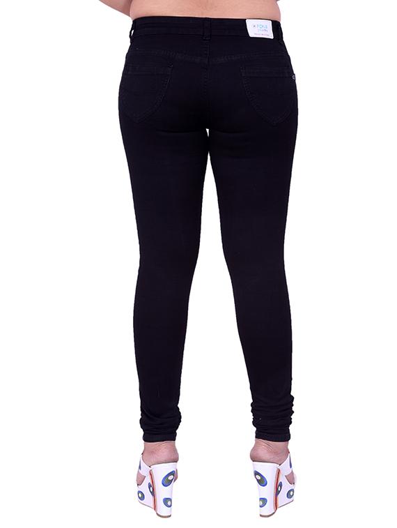 black solid denim jeans - 10826537 - Zoom Image - 3
