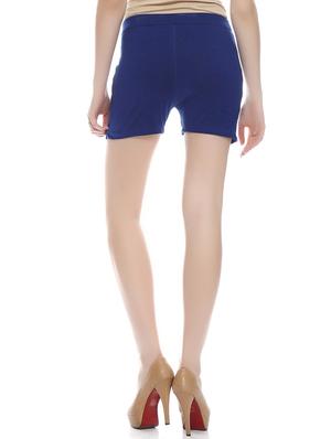 blue cotton regular shorts - 10833913 - Standard Image - 3