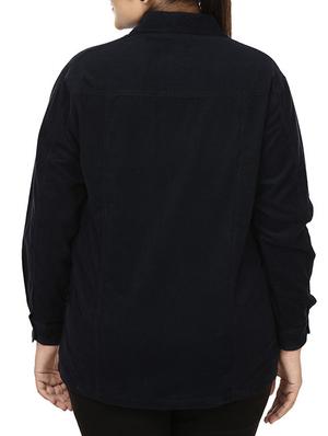 navy blue cotton plus shirt - 10839049 - Standard Image - 3