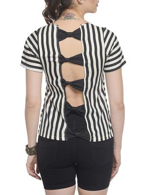 black polyester regular top - 10841194 - Standard Image - 3