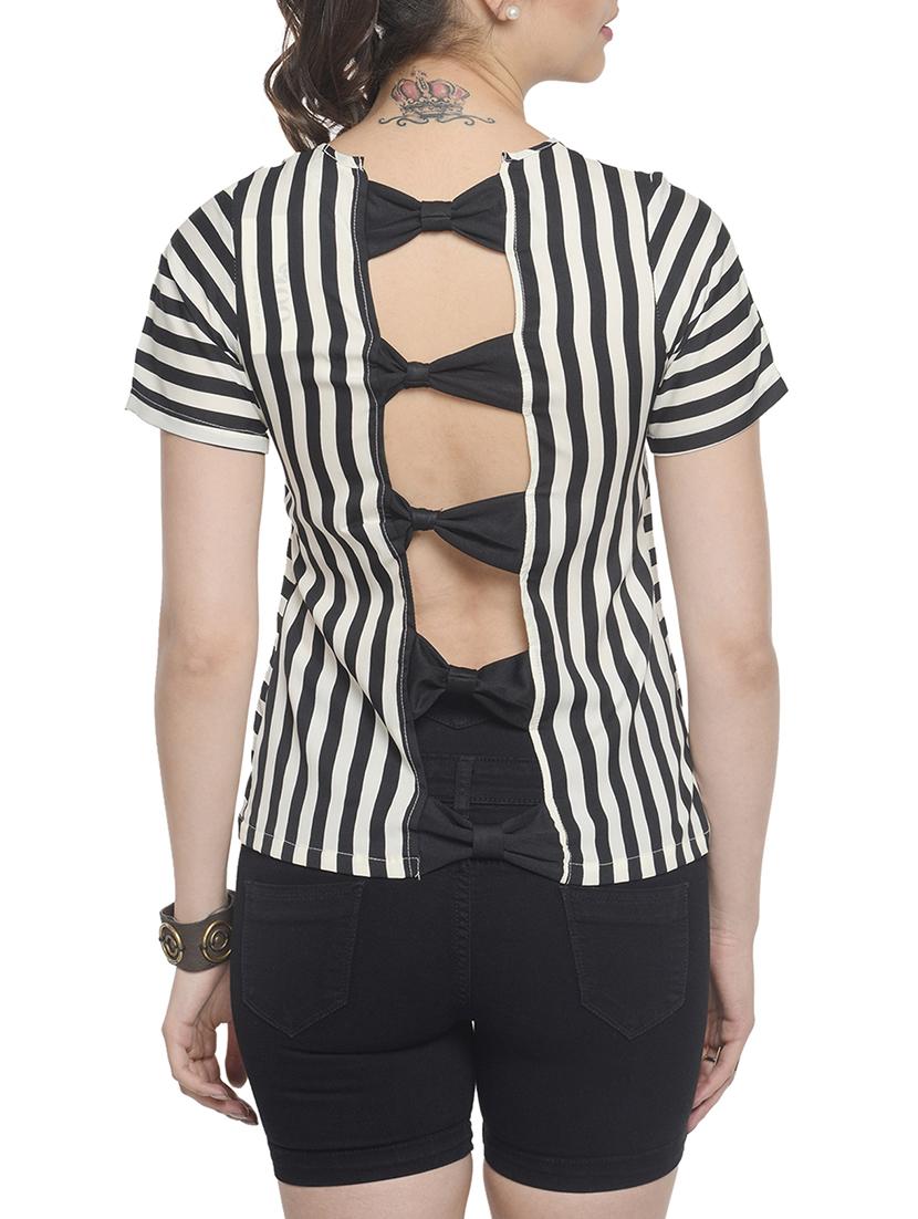 black polyester regular top - 10841194 - Zoom Image - 3