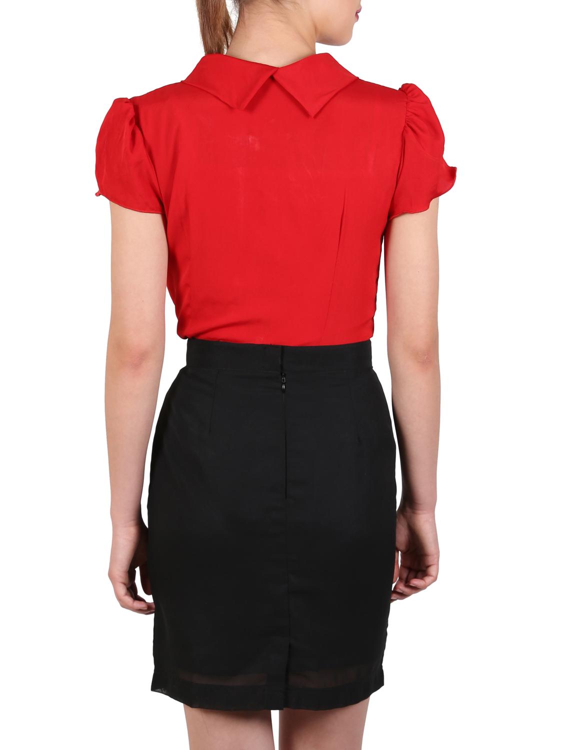 tulip sleeved ruffled top - 10841380 - Zoom Image - 3