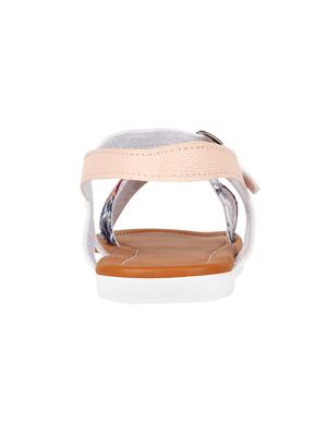 pink leatherette ankle strap sandals - 10842636 - Standard Image - 3