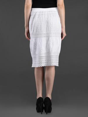 white schiffili & lace cotton skirt - 1084481 - Standard Image - 3