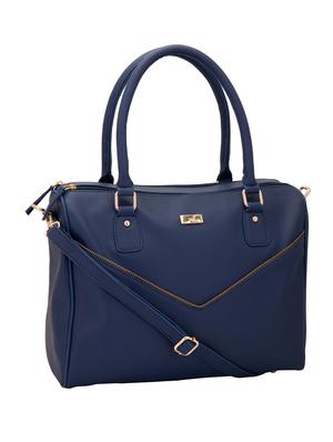 blue faux leather handbag - 10846407 - Standard Image - 6