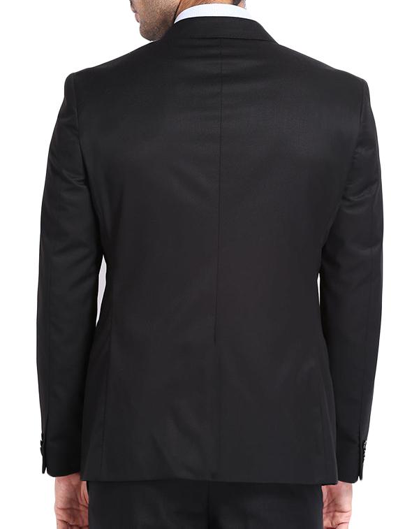 black cotton formal blazer - 10847072 - Zoom Image - 3