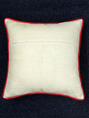 off-white & pink geometric animal cushion cover - 10857318 - Standard Image - 3
