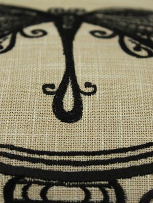 beige & brown dragonfly cushion cover - 10857327 - Standard Image - 6