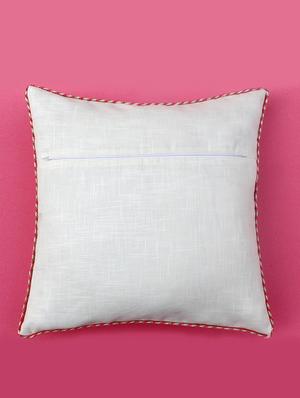 off-white red & gold lion face cushion cover - 10857328 - Standard Image - 3