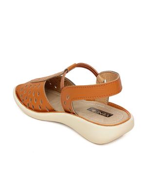 brown faux leather sandal - 10858326 - Standard Image - 3
