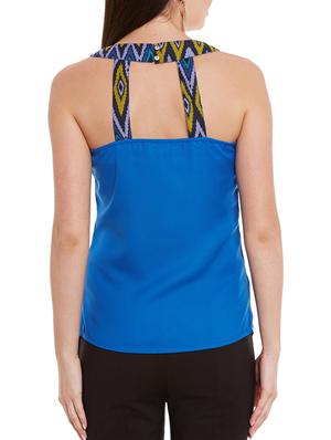 blue georgette top - 10874803 - Standard Image - 3