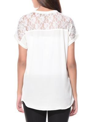 solid white lace top - 10882562 - Standard Image - 3