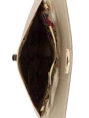 beige leatherette envelope clutch - 10886001 - Standard Image - 3