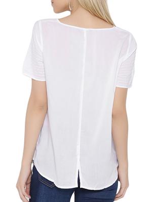 white cotton straight top - 10894080 - Standard Image - 3