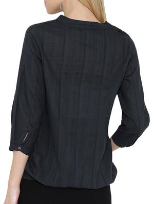 grey cotton blouson top - 10894084 - Standard Image - 3