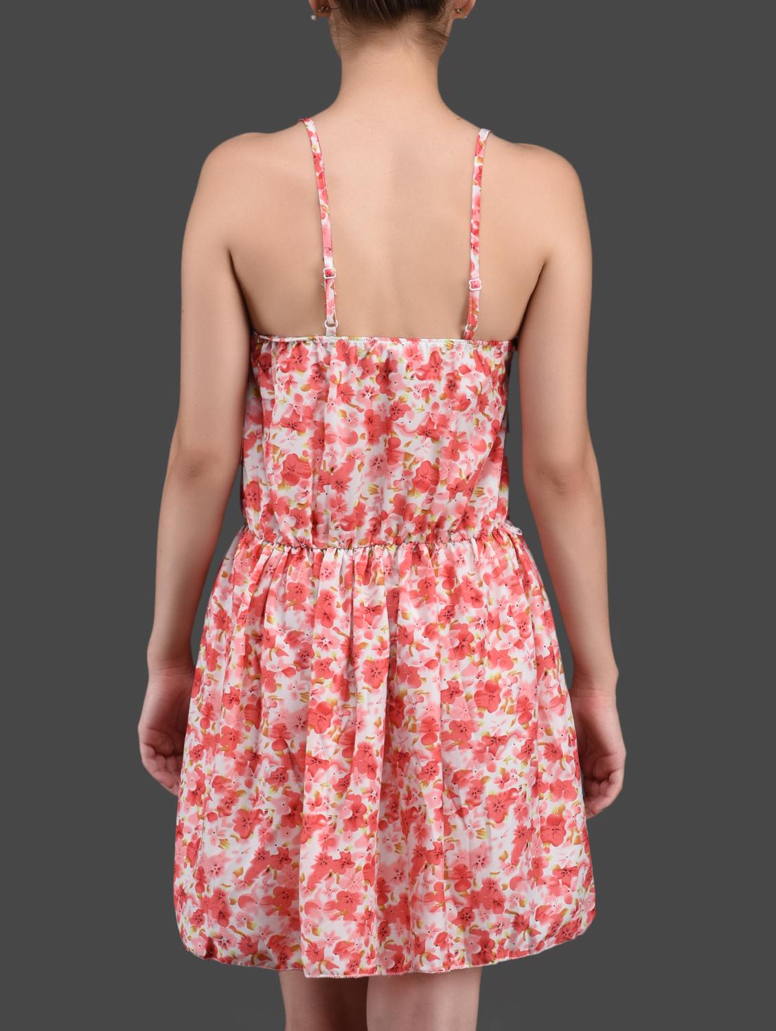 orange floral print blouson dress - 1089843 - Zoom Image - 3