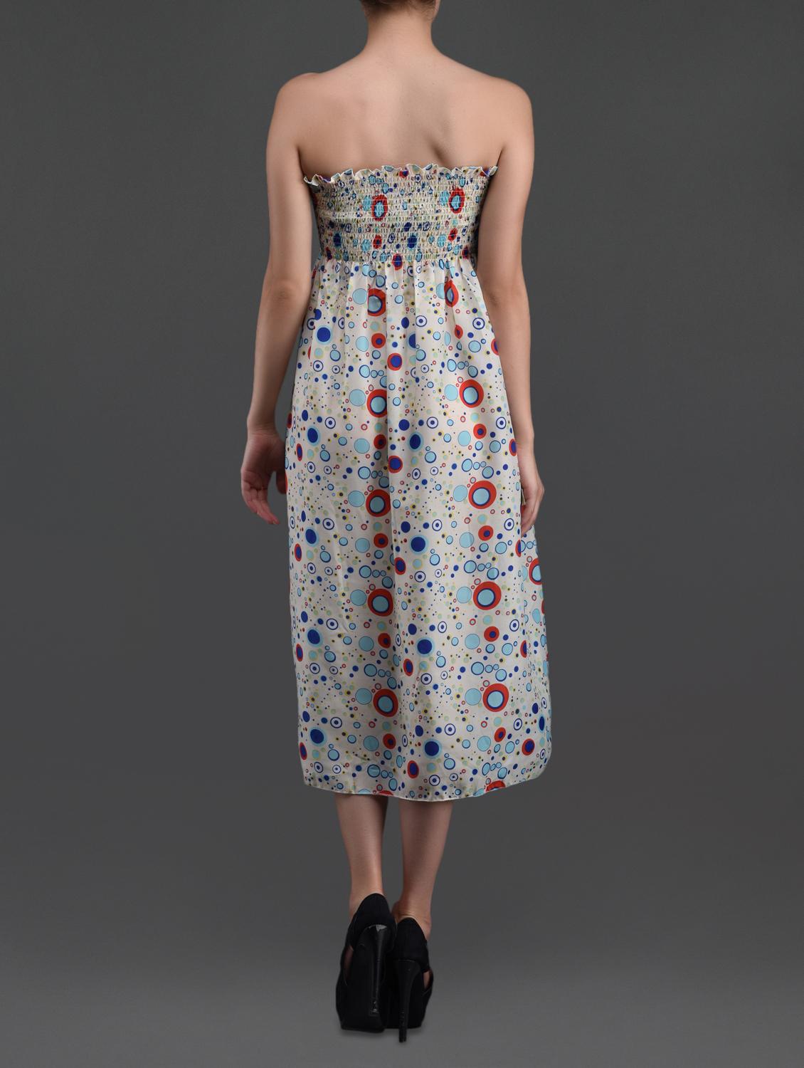 bubble print strapless chiffon long dress - 1089848 - Zoom Image - 3