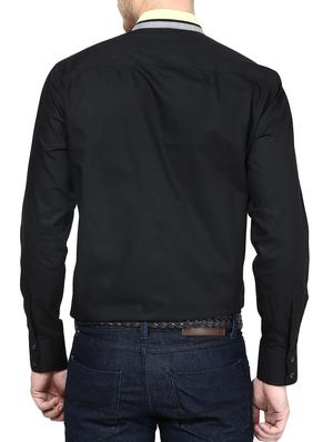 black cotton casual shirt - 10899327 - Standard Image - 3