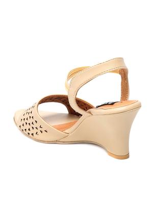 tan leatherette wedge - 10904821 - Standard Image - 3