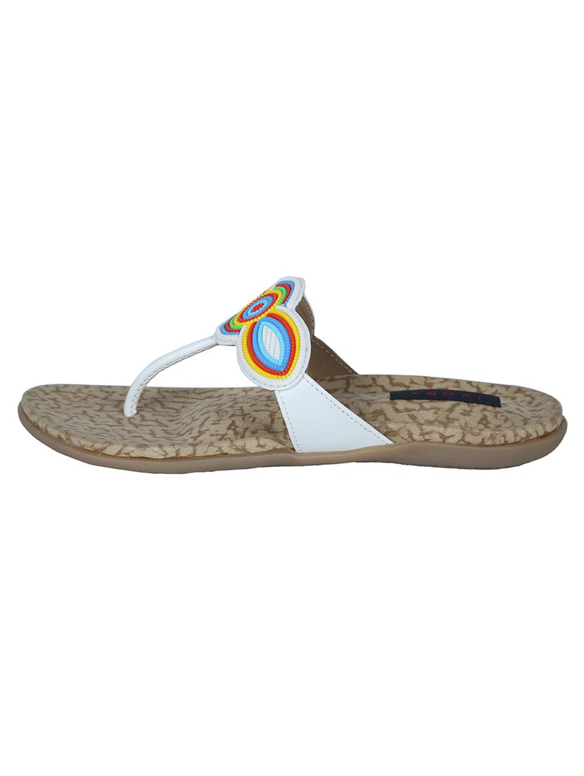 white leatherette sandal - 10906913 - Zoom Image - 3