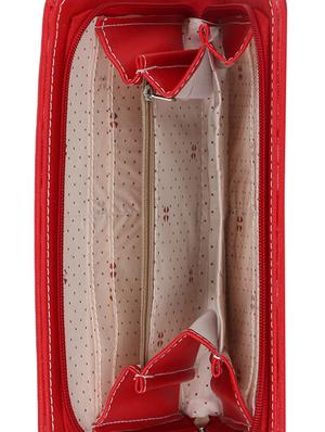 red faux leather clutch - 10911369 - Standard Image - 3