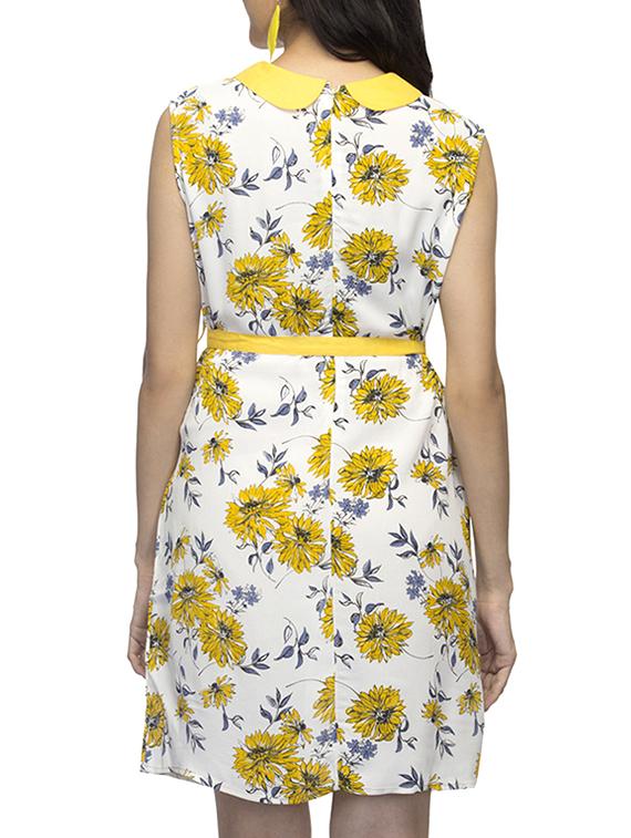 peter pan neck floral sheath dress - 10935180 - Zoom Image - 3