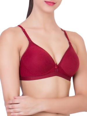 maroon,orange,dark purple cotton bra - 10937817 - Standard Image - 6