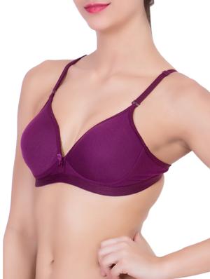 maroon,orange,dark purple cotton bra - 10937817 - Standard Image - 9