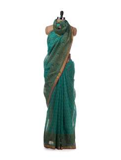Cotton Saree With All Over Buti - Saboo