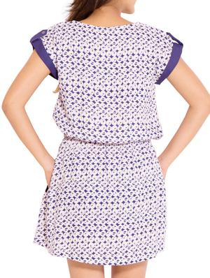 tie knot front floral a-line dress - 10968282 - Standard Image - 3