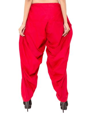 red cotton salwars - 10969659 - Standard Image - 3
